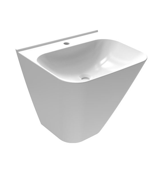 DANTE - MONOBLOK LAVABO 55 cm TEK DELİKLİ BUZ BEYAZI EKS.