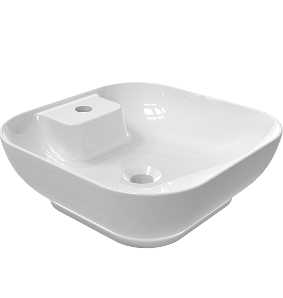 MOTTO - KARE GÖVDE ÜSTÜ LAVABO BATARYA DELİKLİİ TAŞMA KANALSIZ