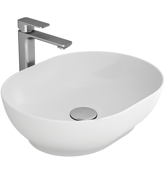 MOTTO - OBLONG GÖVDE ÜSTÜ LAVABO BATARYA DELİKSİZ TAŞMA KANALSIZ