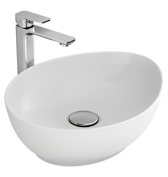 MOTTO - ASİMETRİK GÖVDE ÜSTÜ LAVABO BATARYA DELİKSİZ TAŞMA KANALSIZ