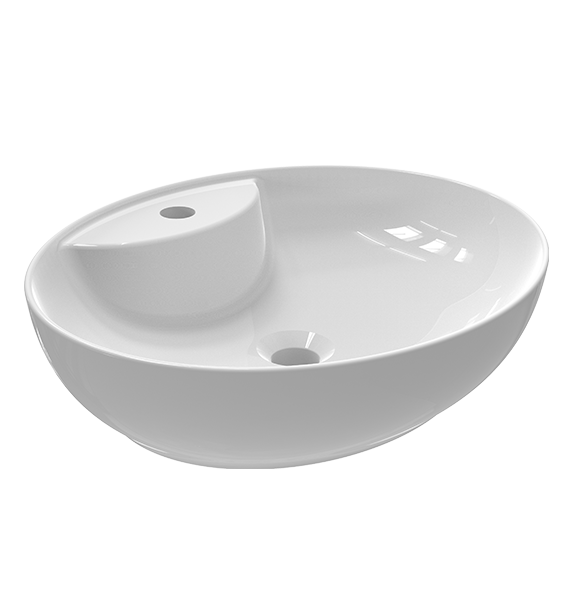 MOTTO - OVAL GÖVDE ÜSTÜ LAVABO BATARYA DELİKLİİ TAŞMA KANALSIZ