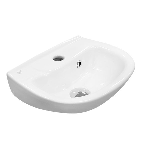 TEK PARÇA - Duvar Montajlı Lavabo BATARYA DELİKLİi Taşma Kanallı