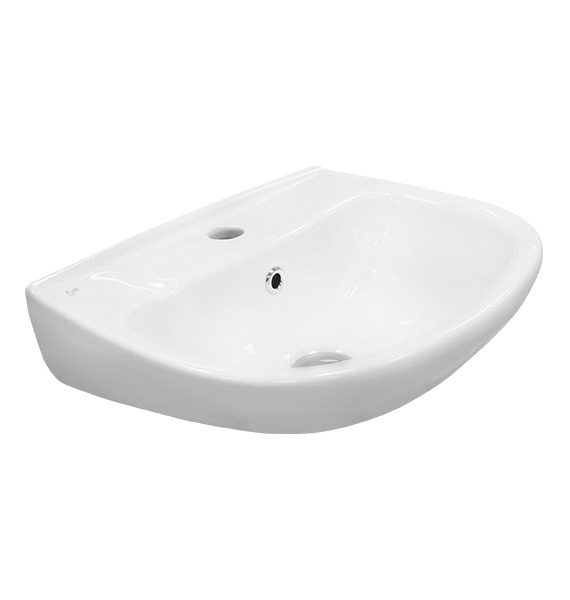 TEK PARÇA - Duvar Montajlı Lavabo BATARYA DELİKLİi Taşma Kanallı