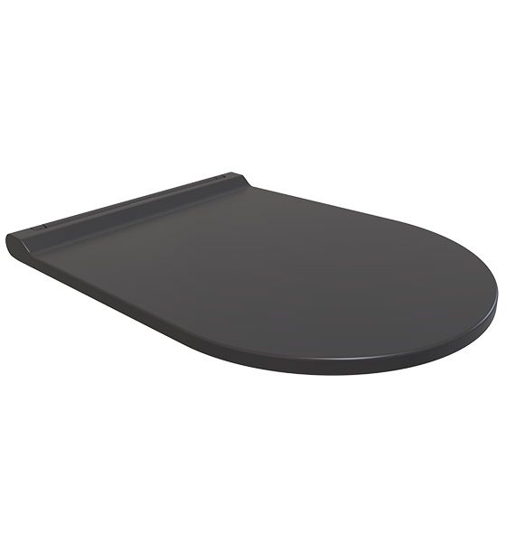 VENTO - MONOSLIM UF/DUROPLAST YAVAŞ KAPANIR TAK ÇIKAR KLOZET KAPAĞI İPEK MAT SİYAH